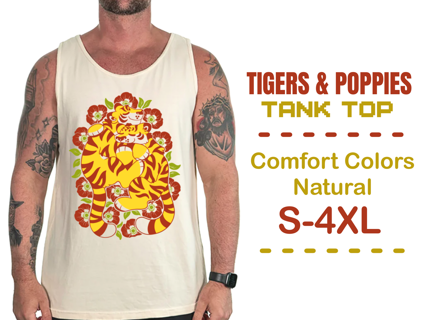 Tigers & Poppies | Tank Top