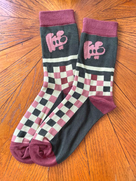 Checkered Pup | Socks